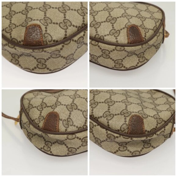 GUCCI GG Supreme Web Sherry Line Bag PVC Beige Gold 156 02 066 Auth bs27546 - Picture 14 of 16